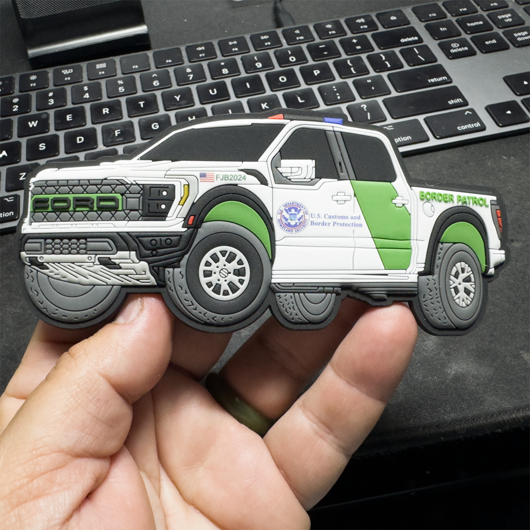 BL17-024 Challenge coin style Border Patrol Truck CBP Rubber Magnet
