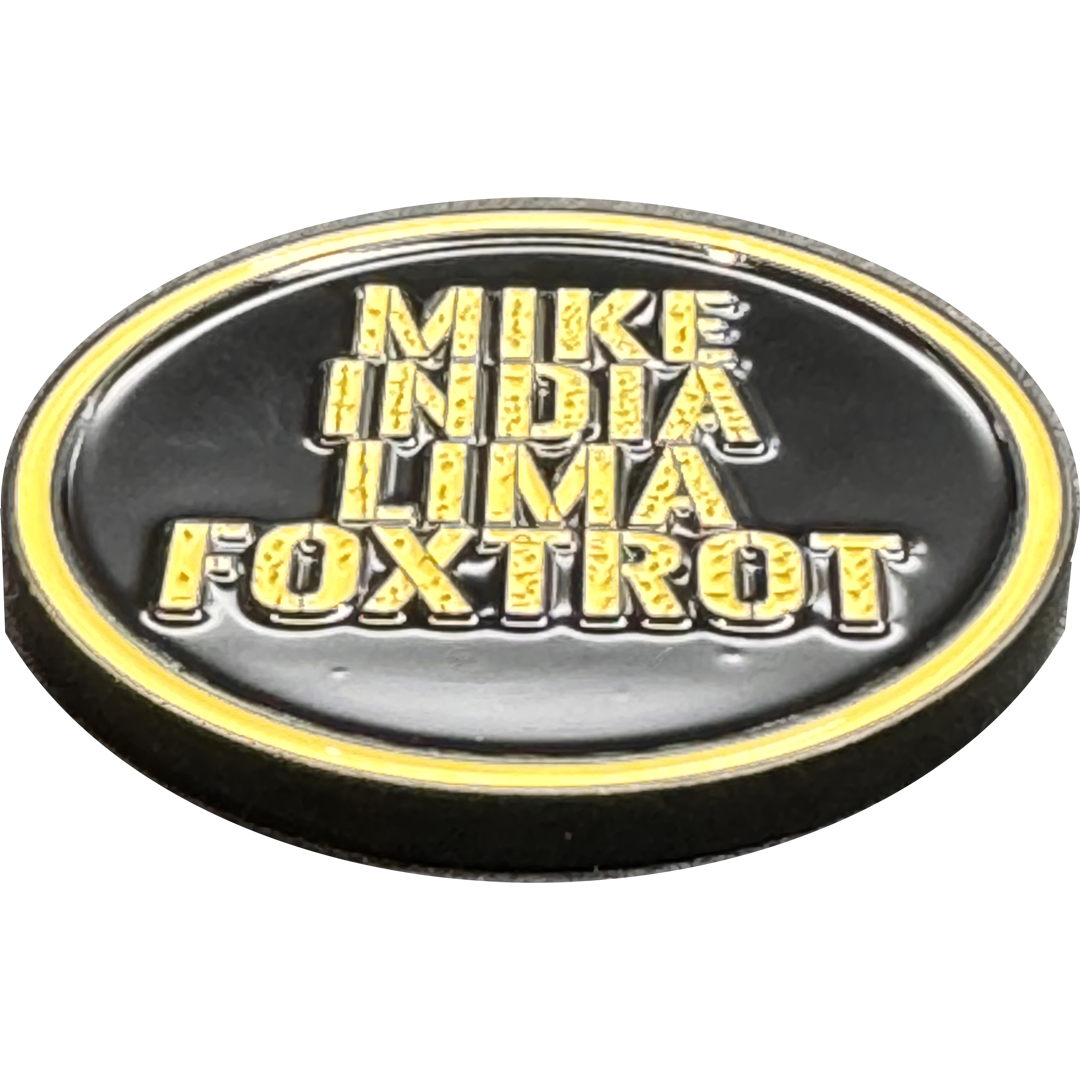 H-007 MILF 911 Emergency Dispatcher Challenge Coin Thin Gray Line Heart Flag Wife Girlfriend Sidepiece gifts