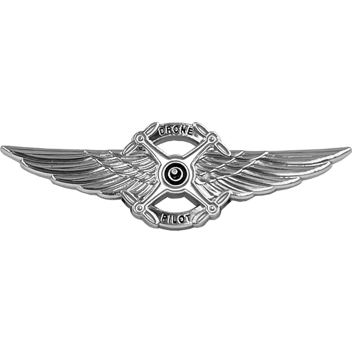 BL4-018 Full size Silver UAS FAA Commercial Drone Pilot Wings pin
