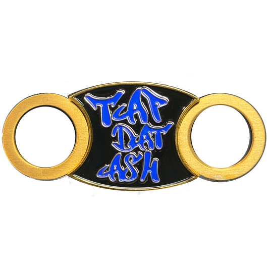 BL18-013 MTV Cribs Michael Strahan episode matching blue Cigar Cutter for Tap Dat Ash Cigar Coin