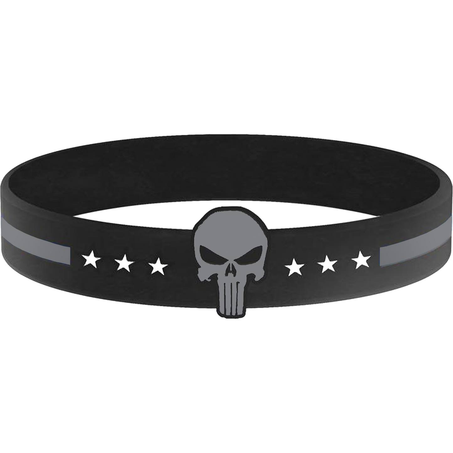 Thin Gray Line Silicon Bracelet (grey) Correctional Officer Corrections Jail Prison