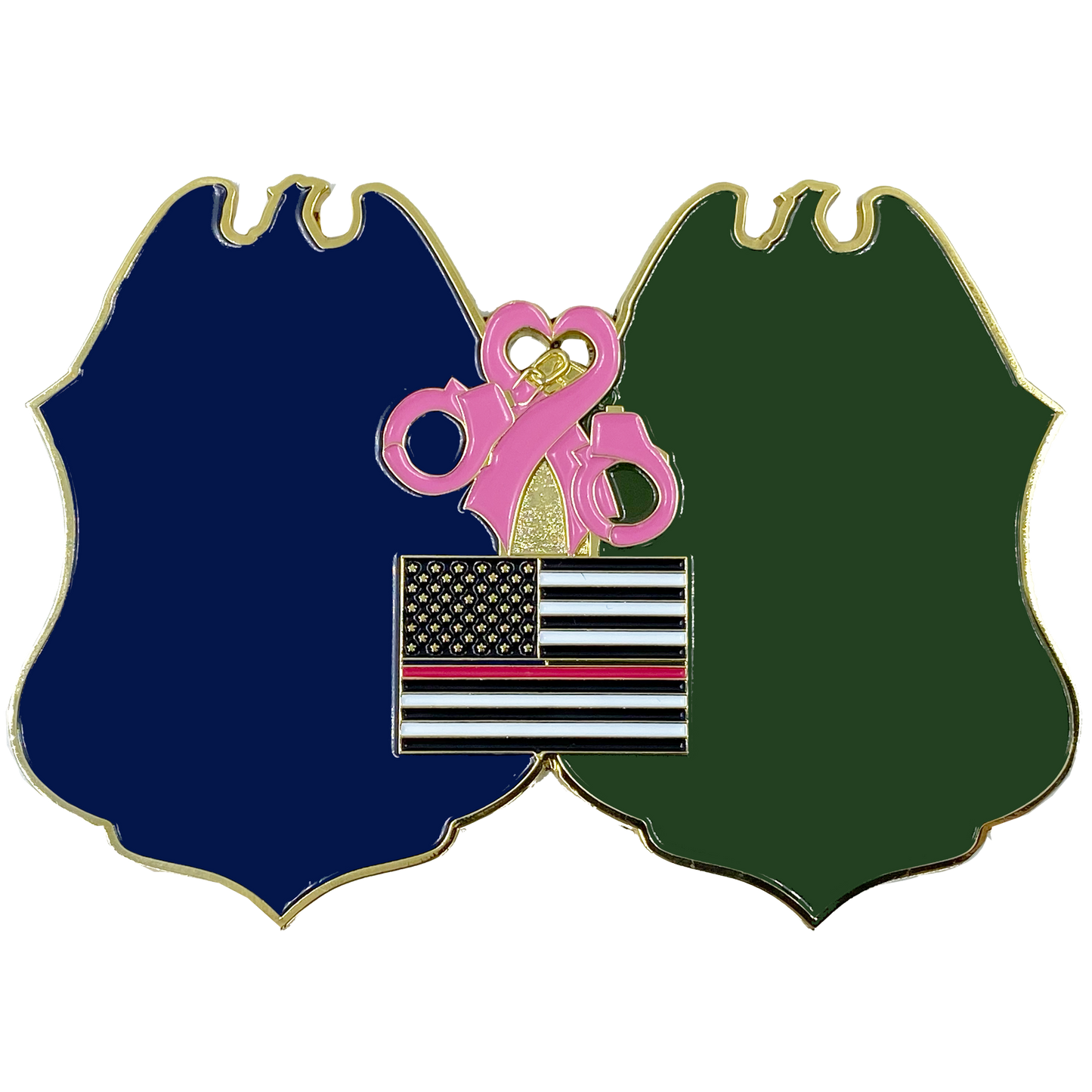 Discontinued H-014 Breast Cancer Awareness Challenge Coin Thin Pink Line CBP Officer Border Patrol Agent BPA CBPO