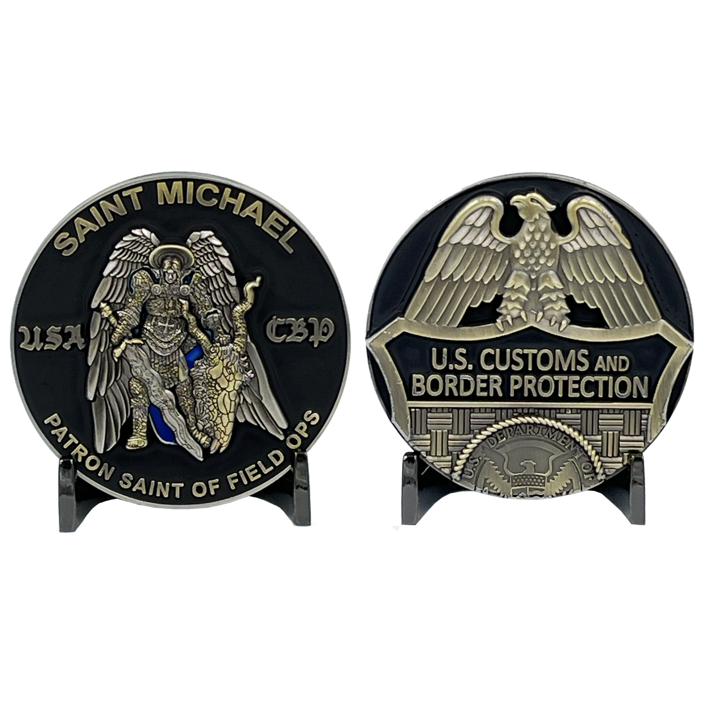 EL6-015 CBP OFFICER OFO Saint Michael Patron Saint Challenge Coin Field Ops CBPO Field Operations ST. MICHAEL