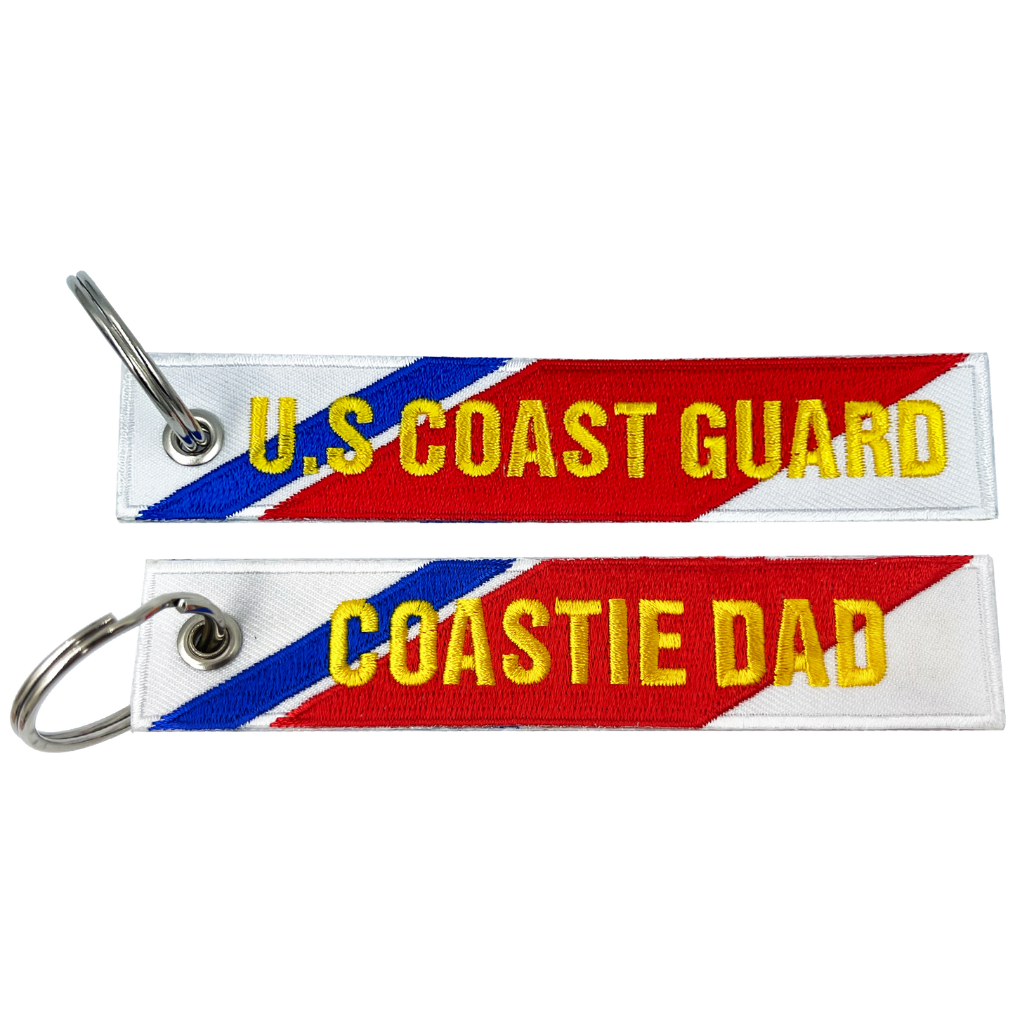 BL16-023 USCG embroidered Coast Guard DAD Keychain Coastie Flag Luggage Tag