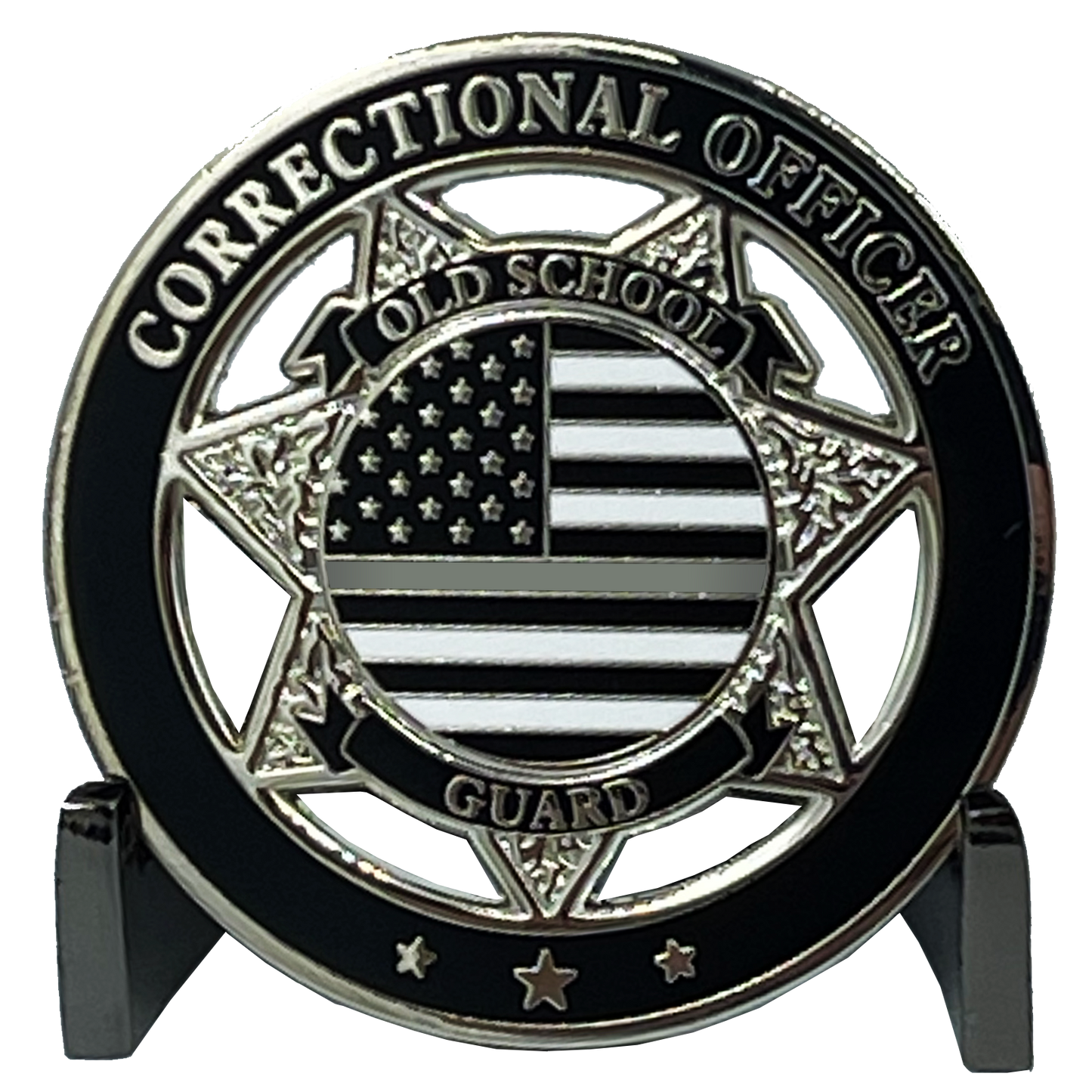 BL5-004 Can't Fix Stupid Old School Prison Guard Correctional Officer CO Corrections Thin Gray Line Challenge Coin