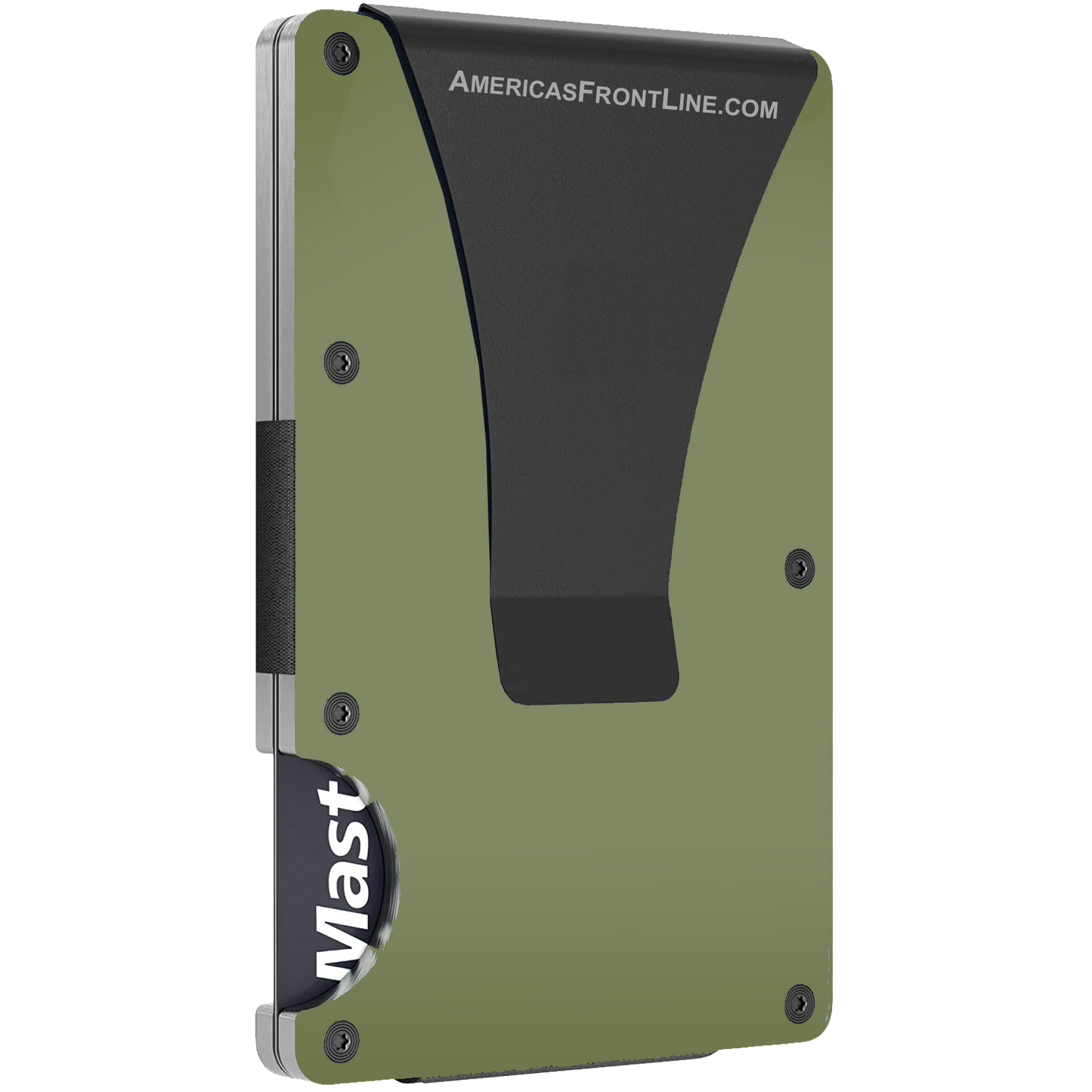 Green Wallet Money Clip RFID Blocking Front Pocket Wallet Premium Minimalist Wallets for Men Minimalist Slim Credit Card Holder Business Card Holder Mens Aluminum Metal Olive