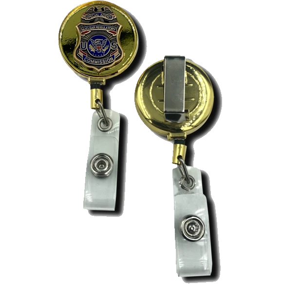 EL1-10 Nuclear Commission Regulatory Commission Special Agent Retractable ID reel metal ID card holder