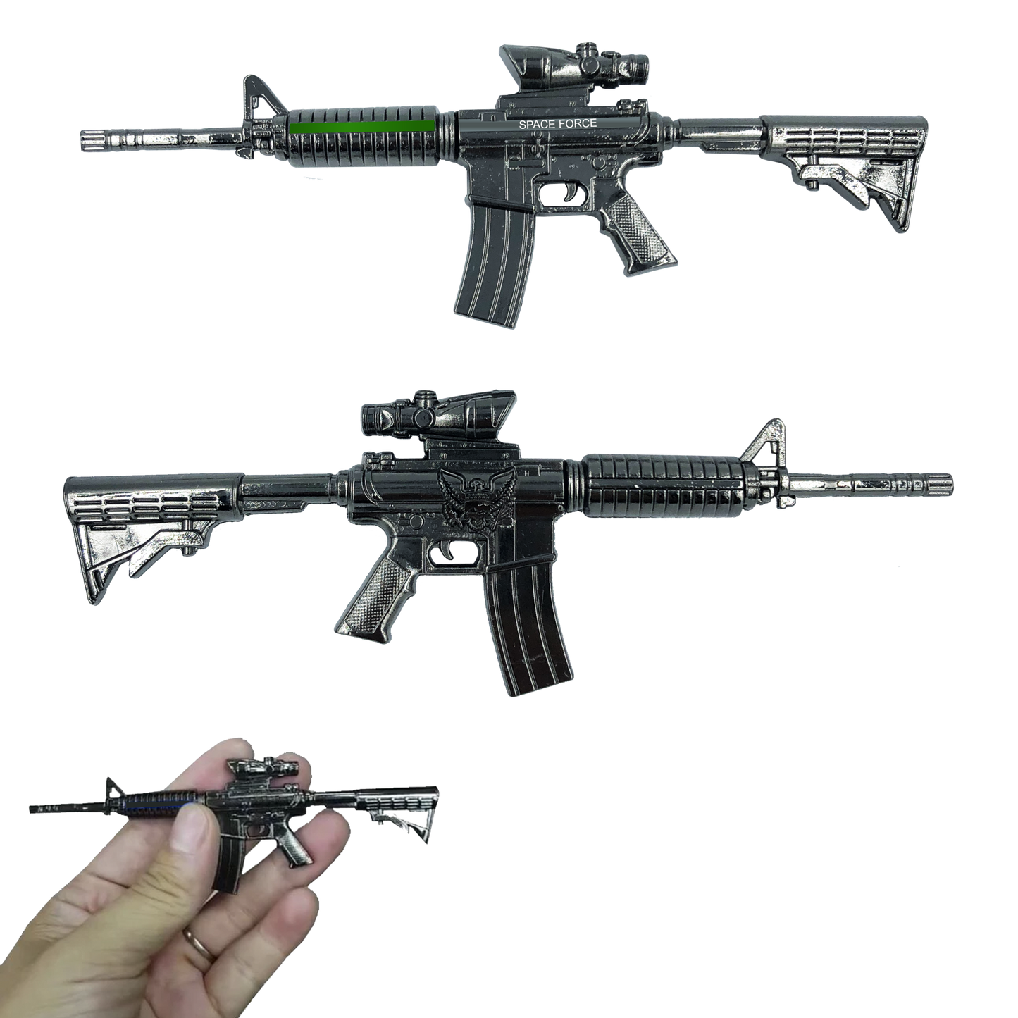 EL9-008 SPACE FORCE M4 Thin Green Line Air Force Challenge Coin (4.5 inch) USSF USAF