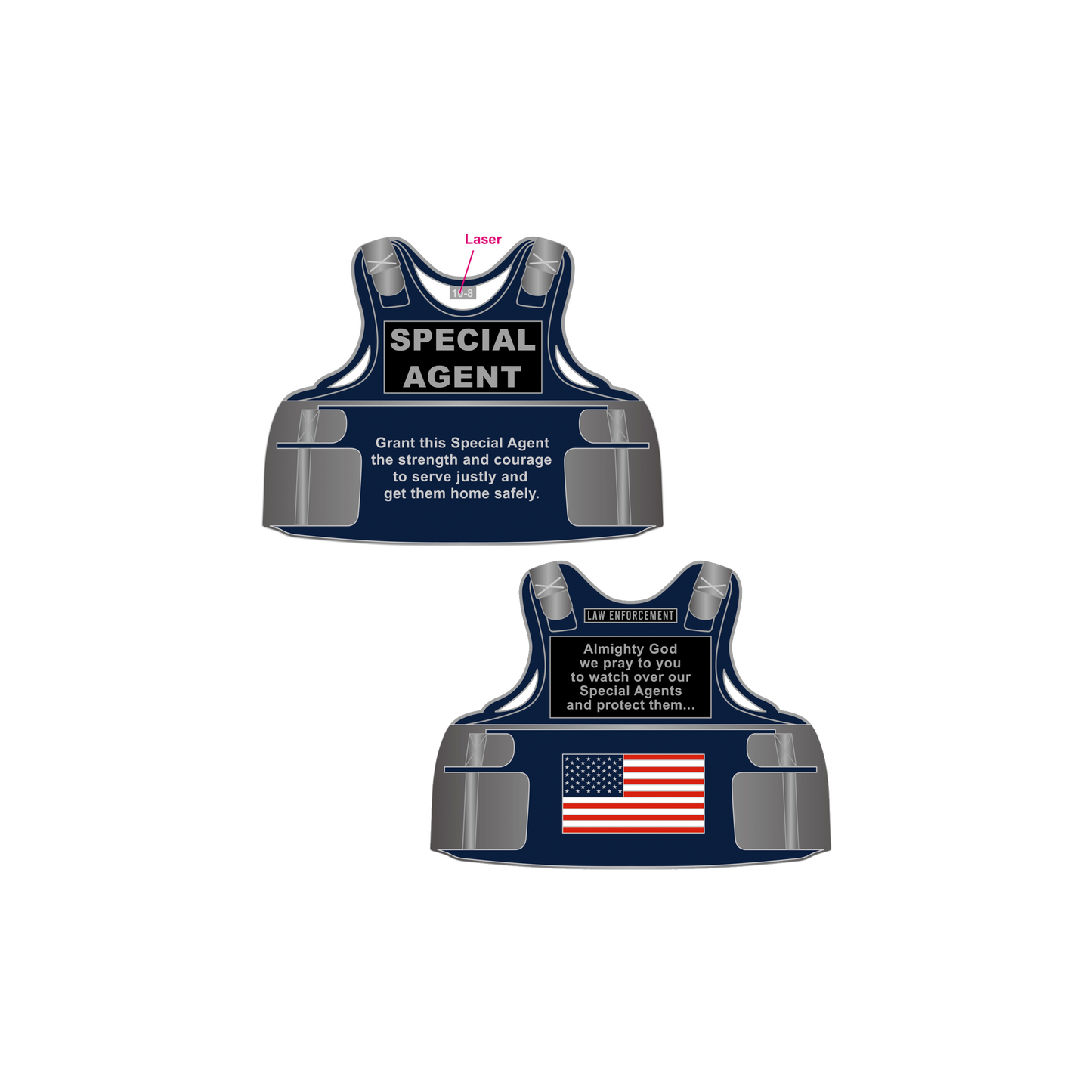 CL12-03 Special Agent Body Armor Challenge Coin FBI HSI Secret Service ATF DEA FAM ICE USMS