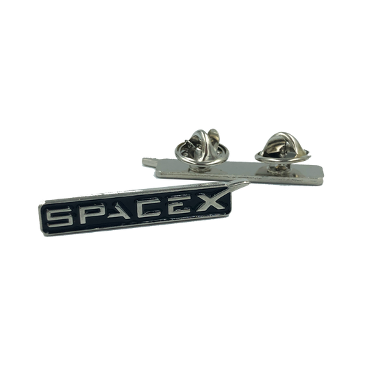 M-16 SpaceX pin Space X dual pin back black lapel pin
