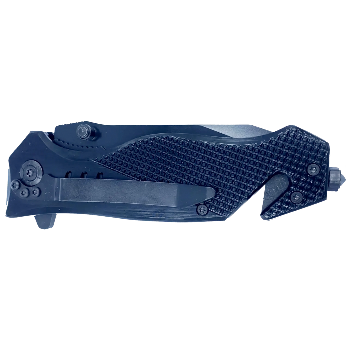 HSI Special Agent collectible 3-in-1 Police Tactical Rescue knife tool with Seatbelt Cutter, Steel Serrated Blade, Glass Breaker