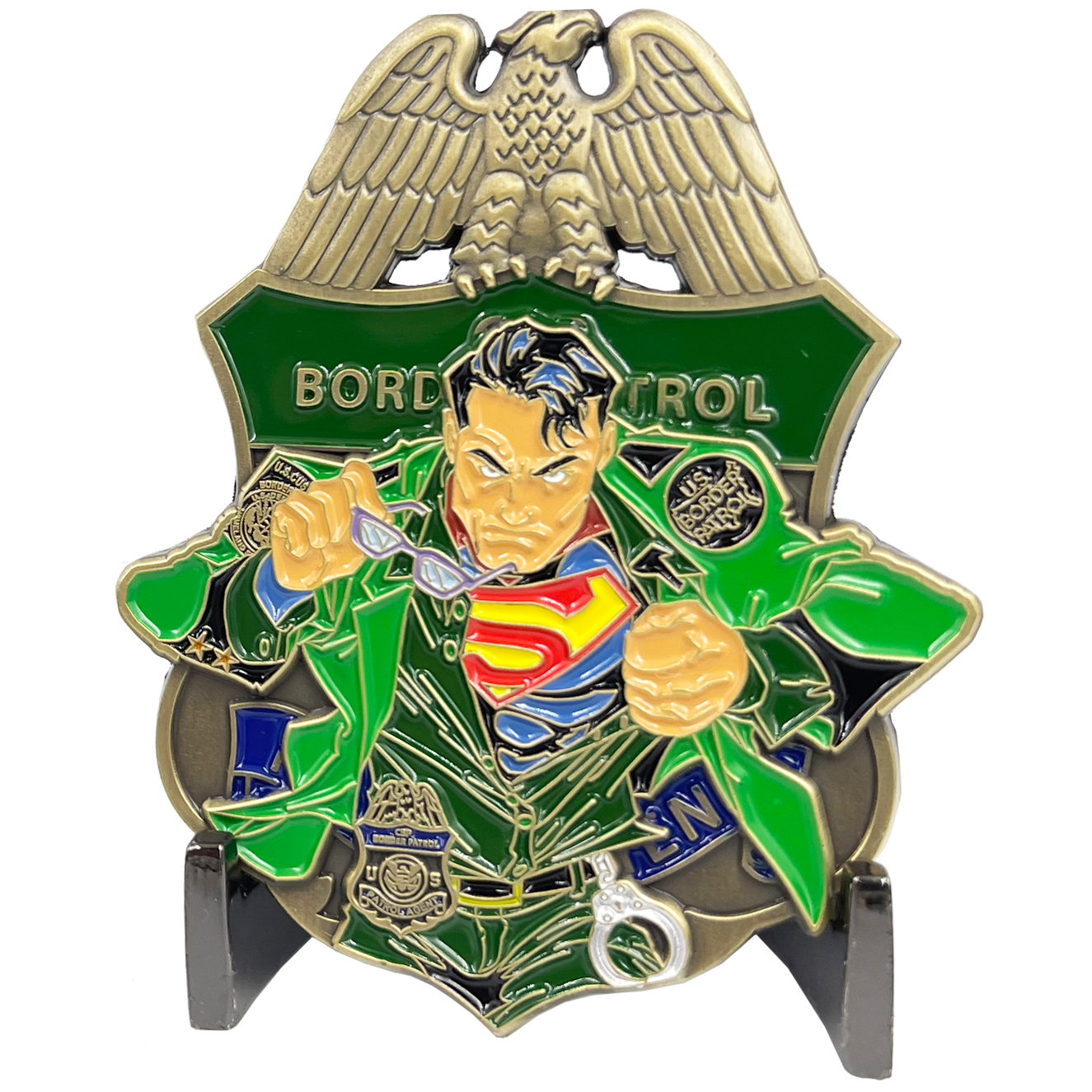 discontinued BL5-007 CBP Border Patrol Agent CBP Officer BPA Challenge Coin Man of Steel BPA OFO CBPO
