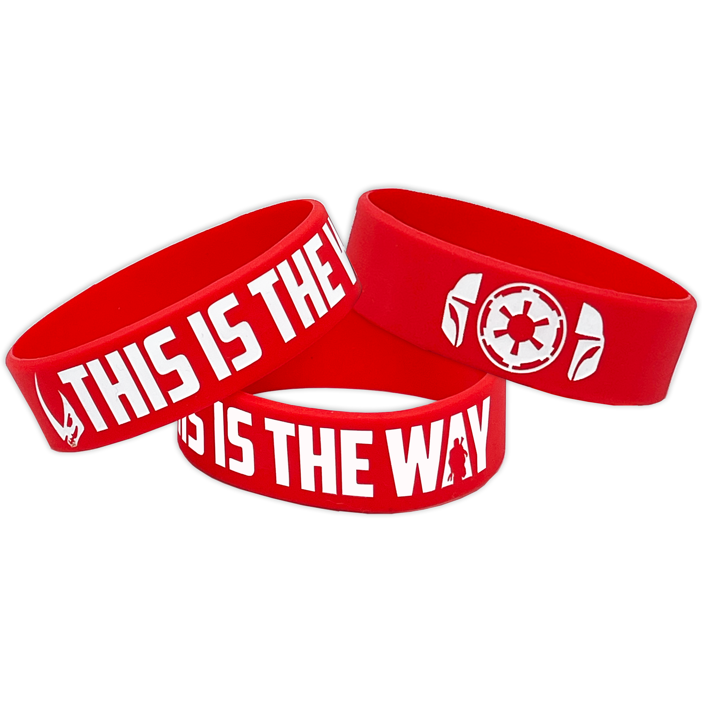 Beskar Red Rubber Silicone Bracelet (8 inch)