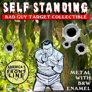 EL0-001 Huge self standing Bad Guy target range firearms instructor challenge coin HSI NYPD LAPD FBI CIA