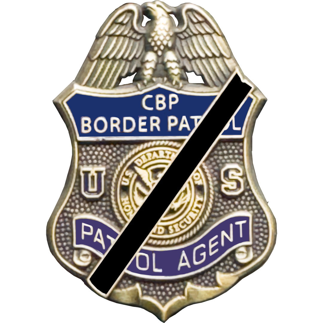 PBX-013-E Border Patrol Agent Mourning Band Lapel Pin BPA Honor First