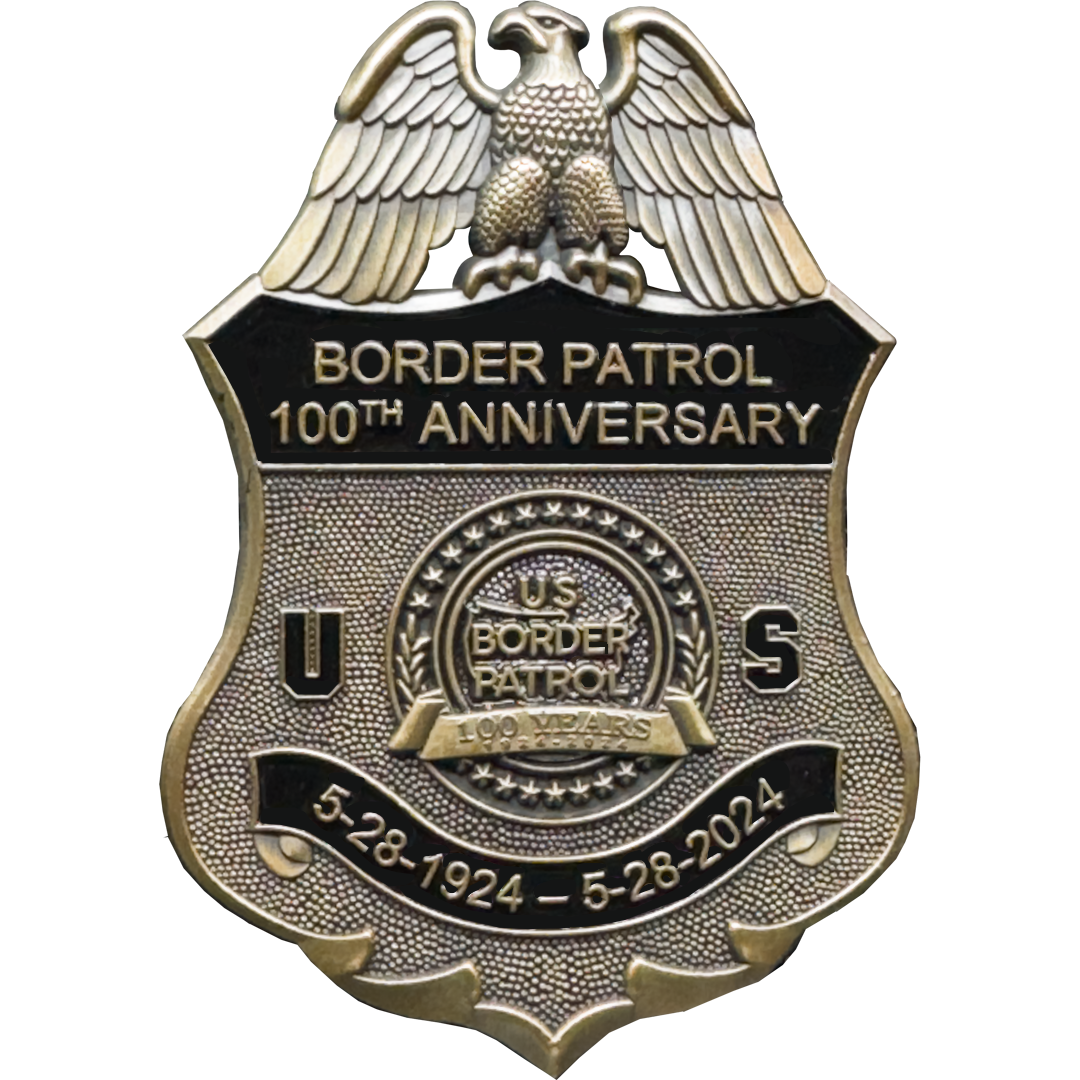 EL10-015 100th Anniversary Border Patrol Agent Commemorative Shield Full size 2.75 inch