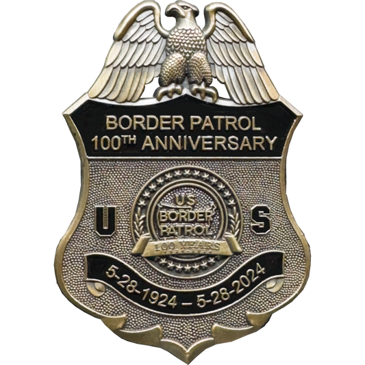 EL10-015 100th Anniversary Border Patrol Agent Commemorative Shield Full size 2.75 inch