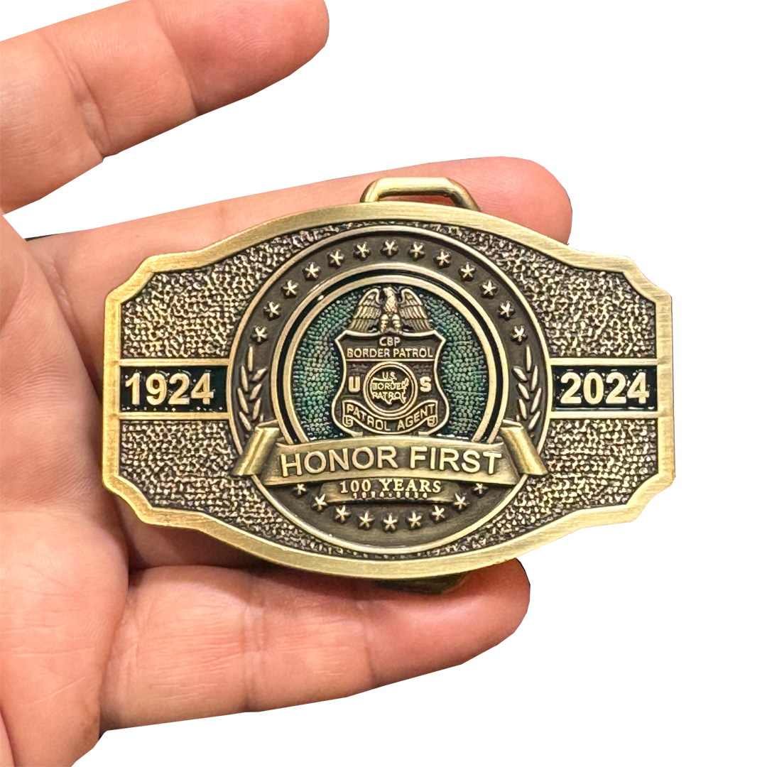 BL3-023 Border Patrol Agent 100th Anniversary Centennial Belt Buckle BPA Border Patrol Agent