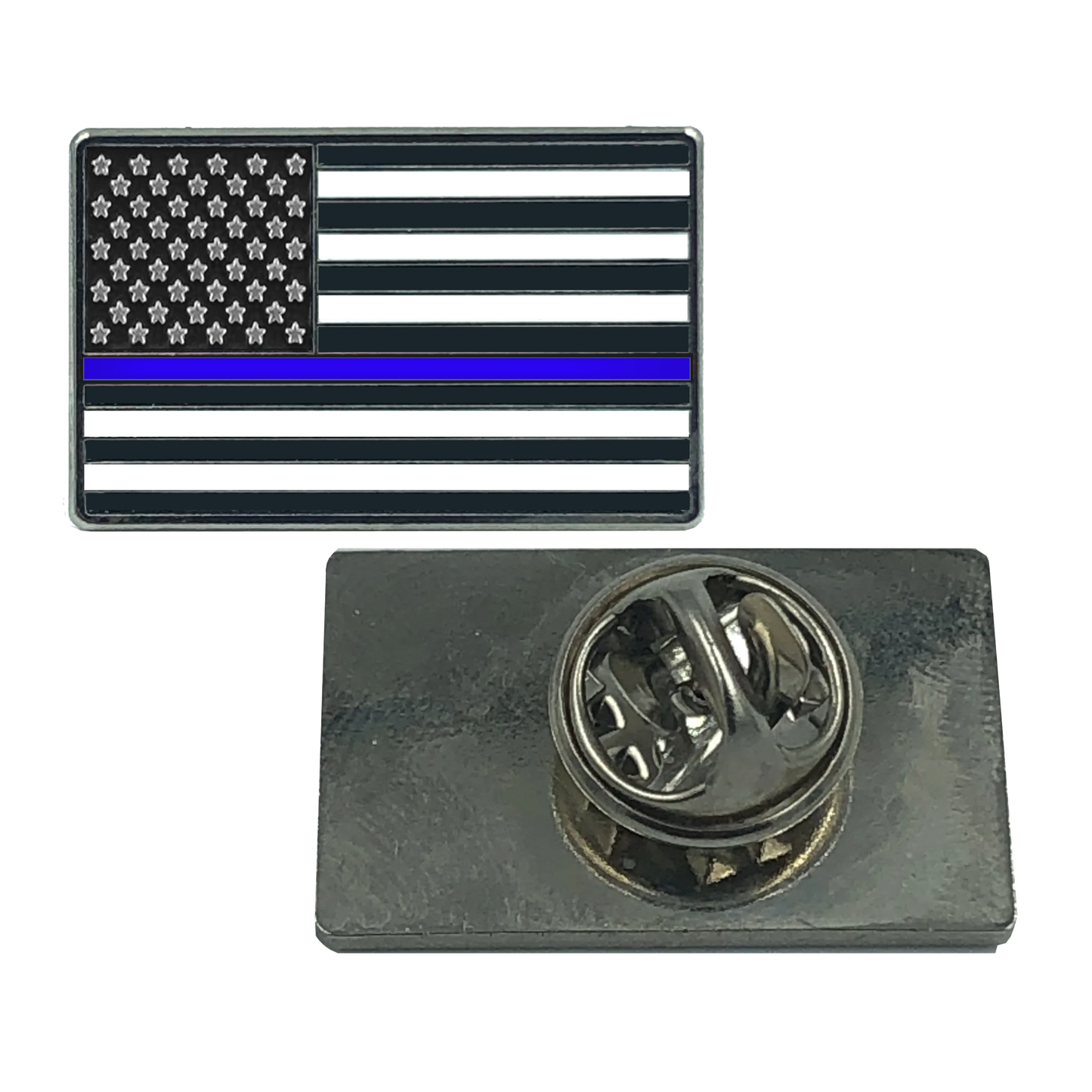 EL8-014 Thin Blue Line Flag Pin uniform Police Officer Police Department Law Enforcement CBP FAM FBI LAPD Chicago DEA ATF