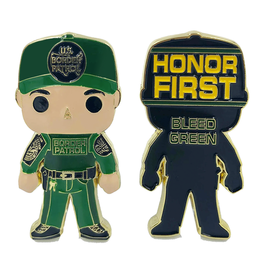 BL18-016 Border Patrol Horse Patrol Agent Guy Challenge Coin