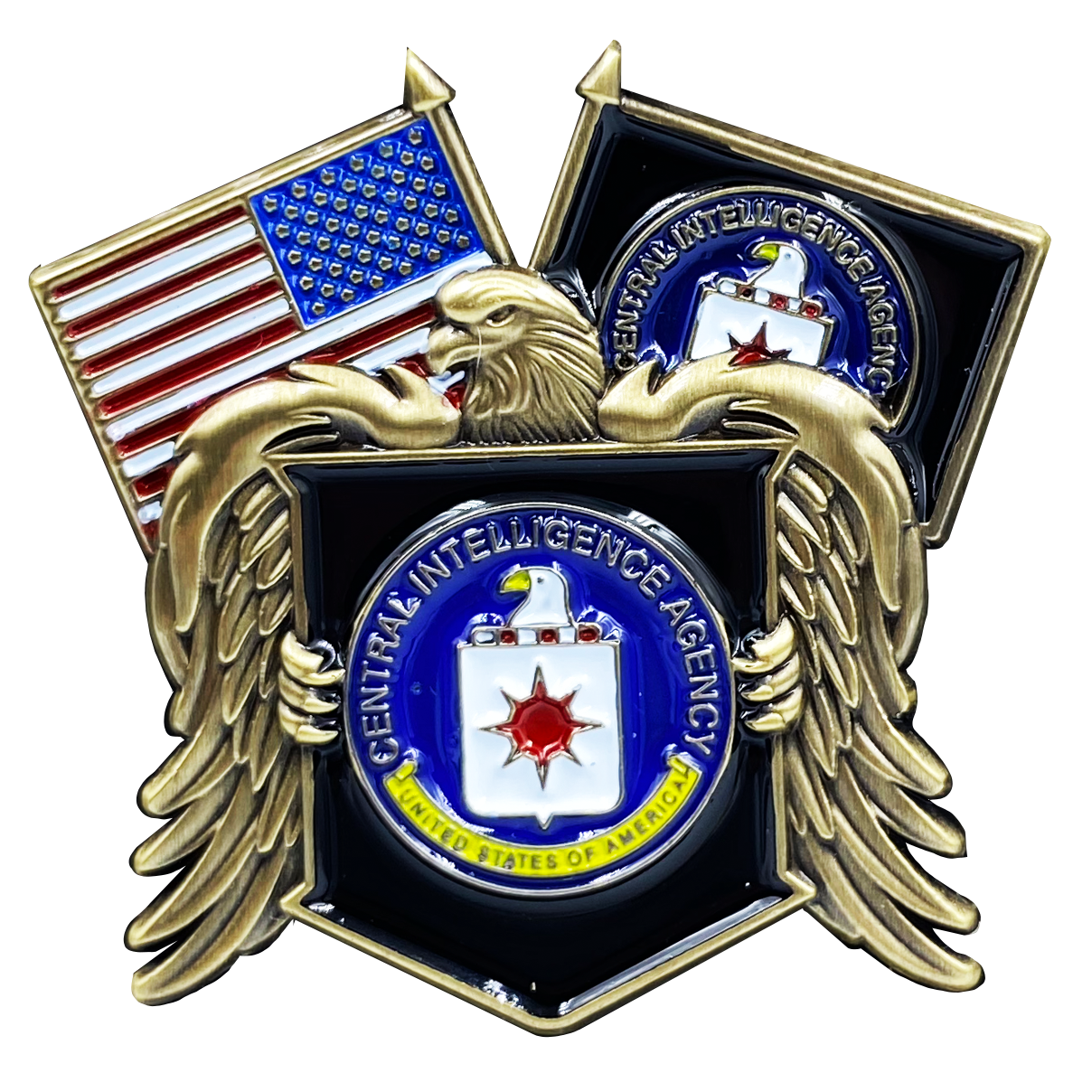 BL18-006 CIA Central Intelligence Agency Lapel Pin with 3D eagle