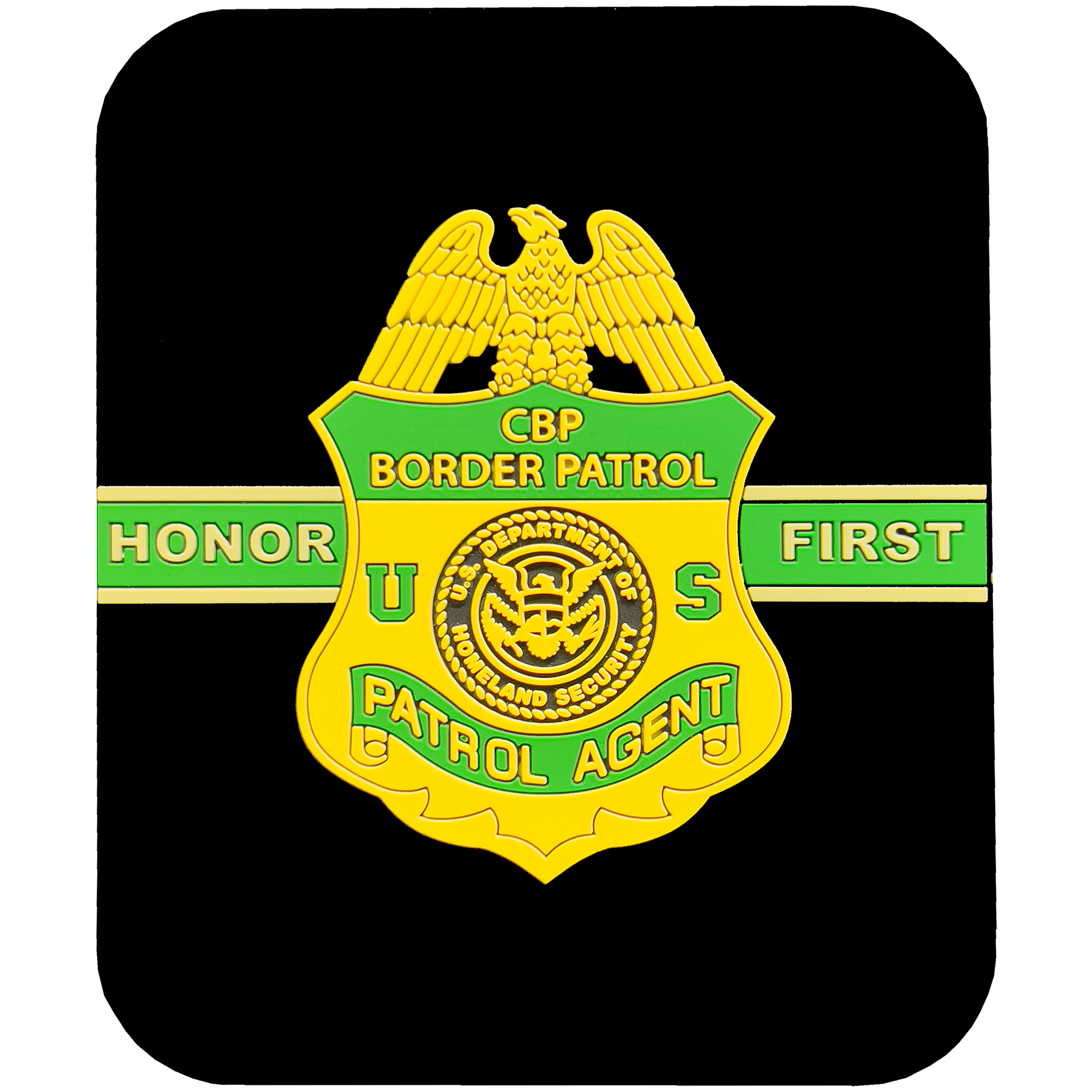BL4-020 Border Patrol Agent Honor First silicon rubber coaster