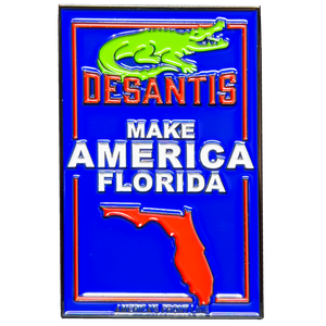 GL15-003 Governor Ron DeSantis Make America Florida Alligator Challenge Coin 2024