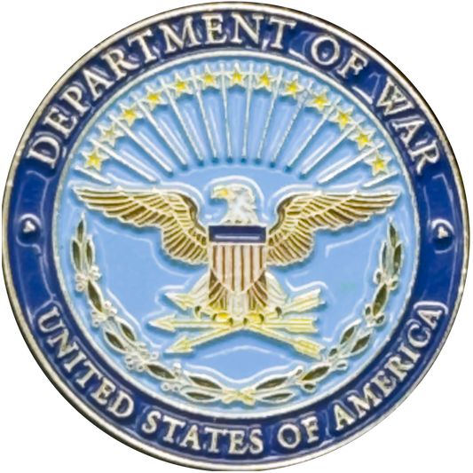 BL12-12 Department of War lapel pin new 2025 seal Secretary Pete Hegseth DOD
