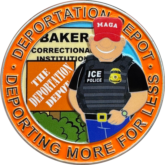 EL7-8 Deportation Depot new Alligator Alcatraz ICE Agent Challenge Coin Baker Correction Institution
