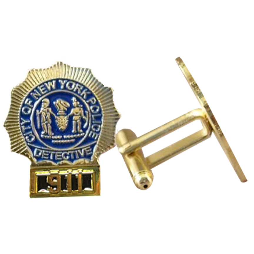 PBX-008-9 NYPD Detective Cufflinks 911 New York City Police