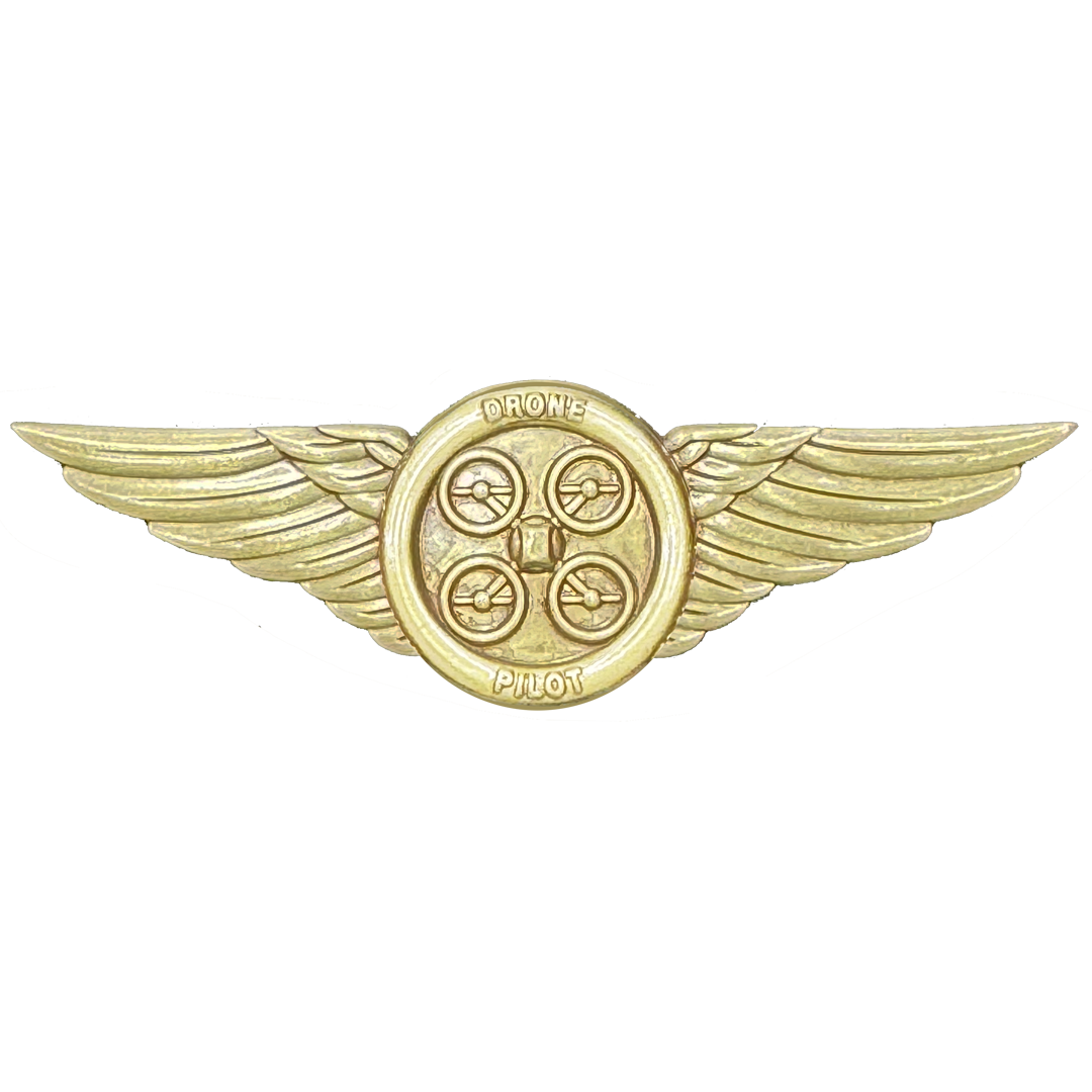 BL5-14 Elegant Full size UAS FAA Commercial Drone Pilot Wings pin