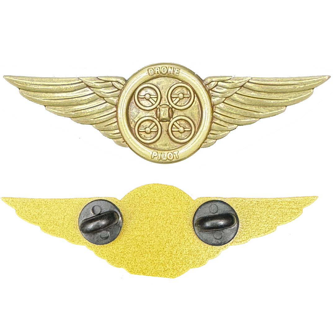 BL5-14 Elegant Full size UAS FAA Commercial Drone Pilot Wings pin