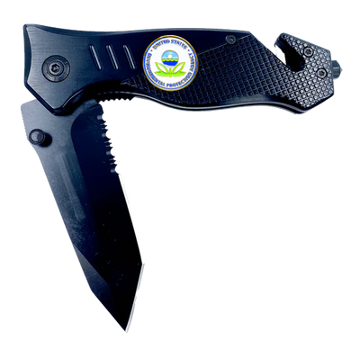 EPA Environmental Protection Agency collectible 3-in-1 Police Tactical Rescue tool with Seatbelt Cutter, Steel Serrated Blade, Glass Breaker