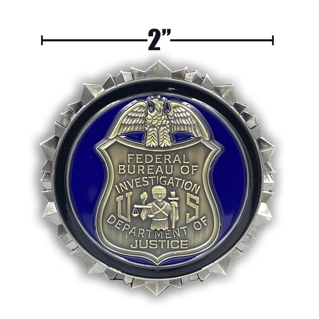 BL13-020 FBI Challenge Coin Special Agent Intel Analyst Federal Thin Blue Line
