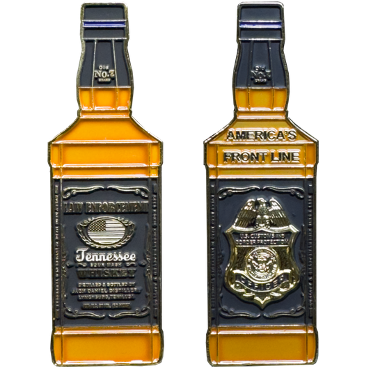 EL15-018 Thin Blue Line Police Challenge Coin CBP Officer OFO Field Operations