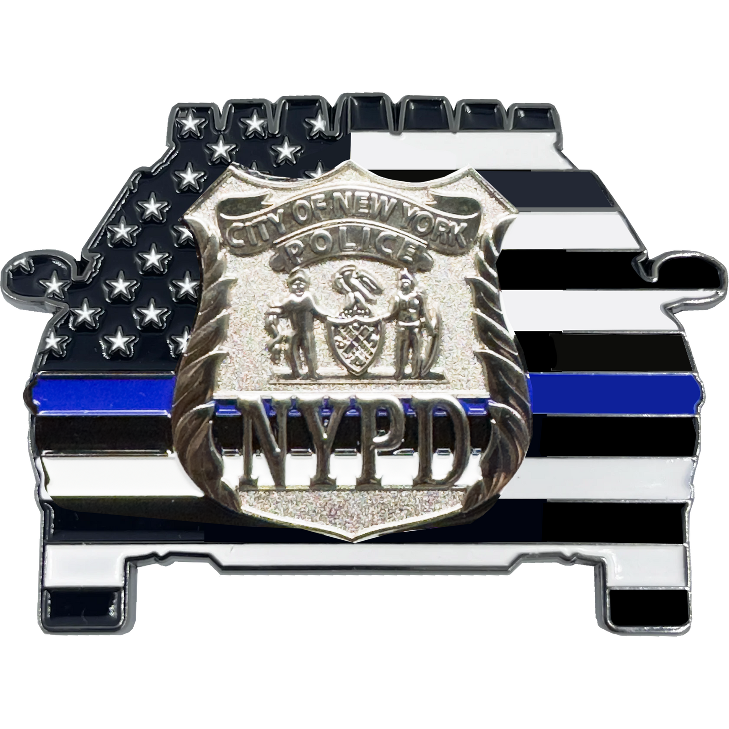 EL14-009 New York Police Department See You next Tuesday DeBlasio Challenge Coin Police Thin Blue Line