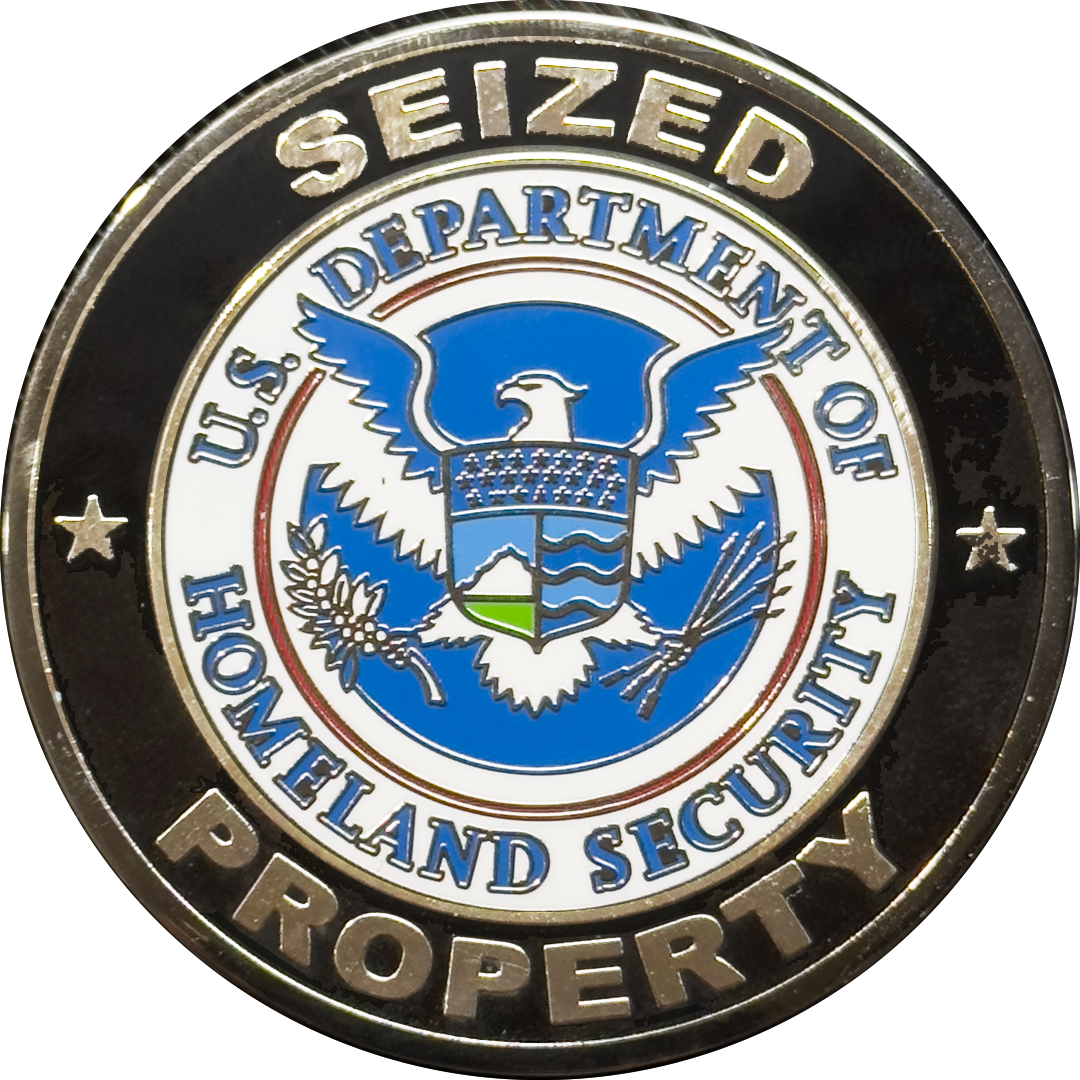 BL18-021 Seized Property Specialist SPC Challenge Coin Thin Blue Line Custodian CBP HSI Secret Service Border Patrol