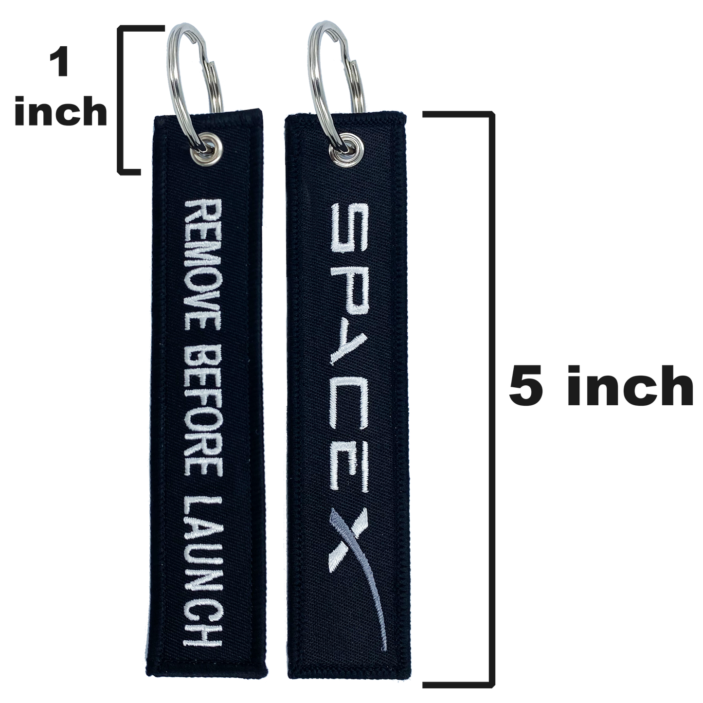 CL4-06 BLACK SpaceX REMOVE BEFORE LAUNCH Luggage Tag zipper pull keychain Space X