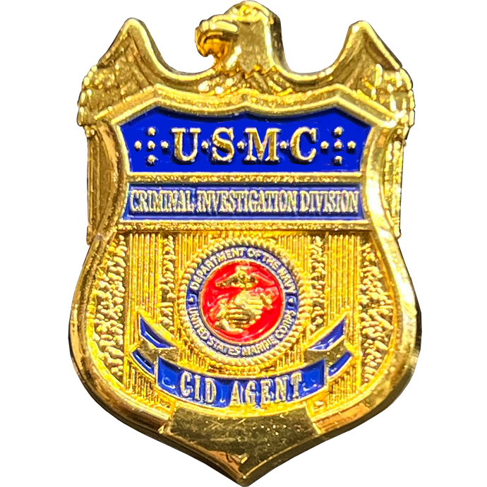 PBX-009-A Marine CID AGENT Lapel Pin Special Investigation Division Criminal Investigator