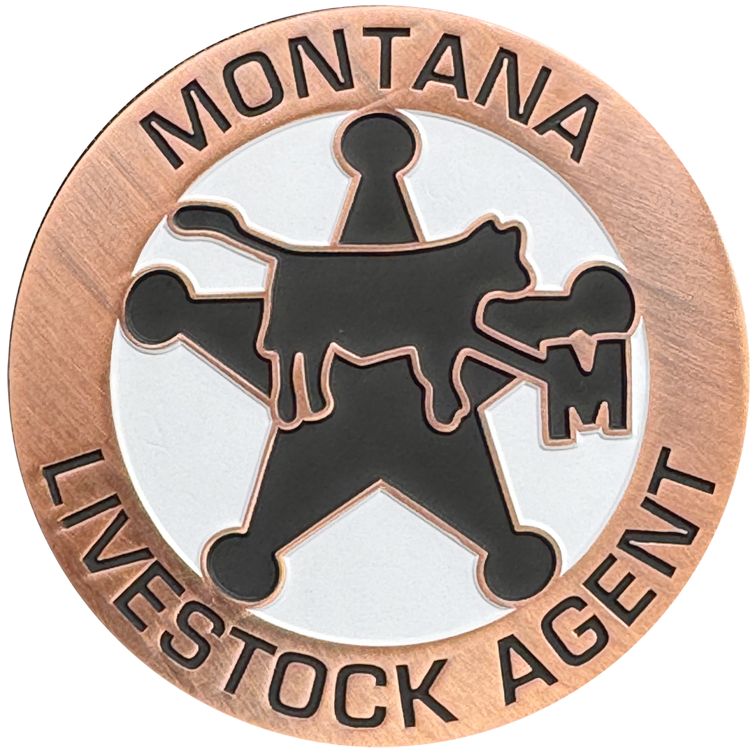 BL18-008 Montana Livestock Association Agent Challenge Coin Yellowstone Commissioner Dutton