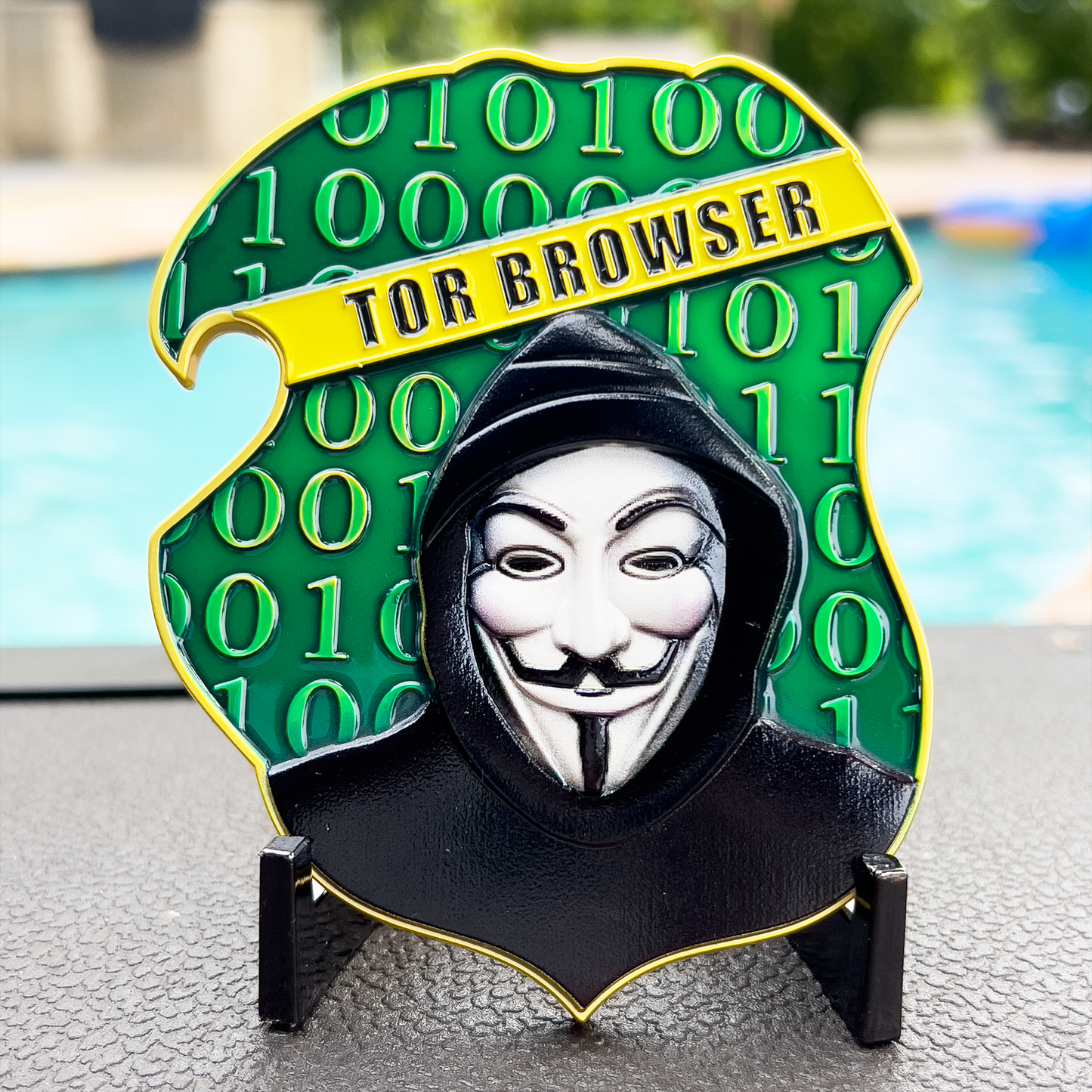BL1-02 HSI FBI CIA DEA Financial Crimes Investigations Dark Web Challenge Coin Bottle Opener Tor Browser Crypto