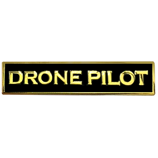 PBX-013-D DRONE PILOT Black Commendation Bar Pin Police Government Real Estate Commercial FAA Construction Photographer