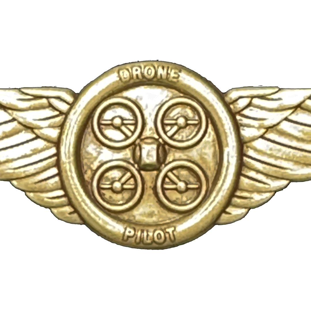BL5-14 Elegant Full size UAS FAA Commercial Drone Pilot Wings pin