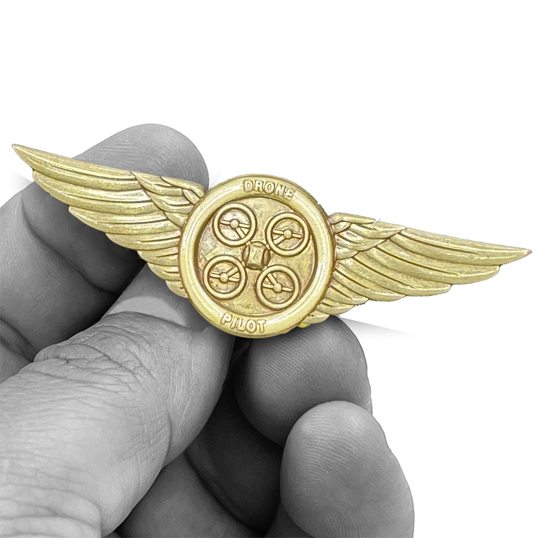 BL5-14 Elegant Full size UAS FAA Commercial Drone Pilot Wings pin