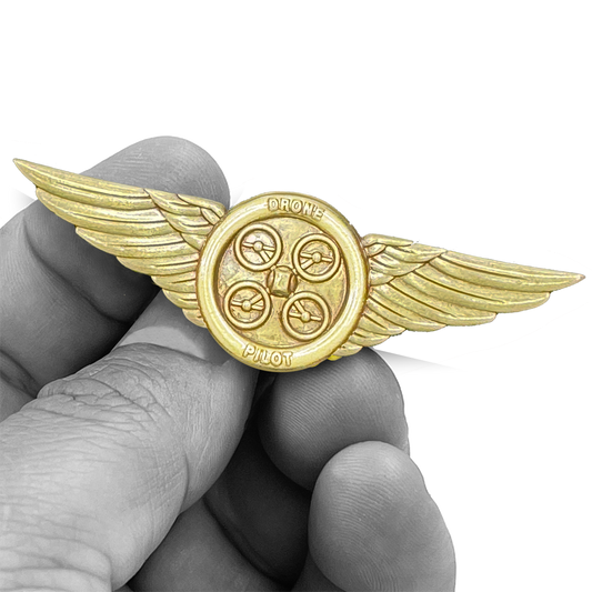 BL5-14 Elegant Full size UAS FAA Commercial Drone Pilot Wings pin