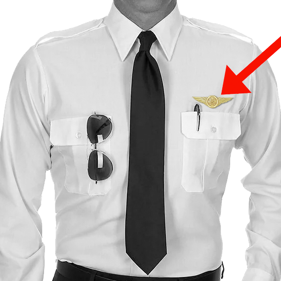 BL5-14 Elegant Full size UAS FAA Commercial Drone Pilot Wings pin