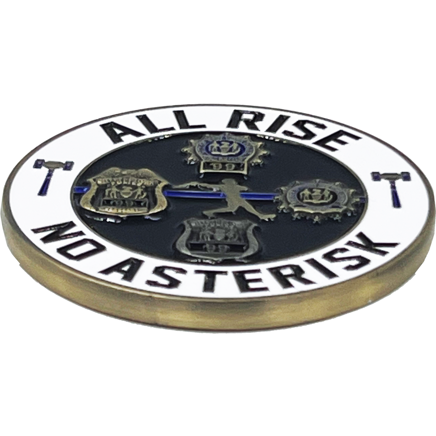 GL12-001 All Rise 99 NYPD Challenge Coin The Judge Officer Sergeant Detective District Attorney DA