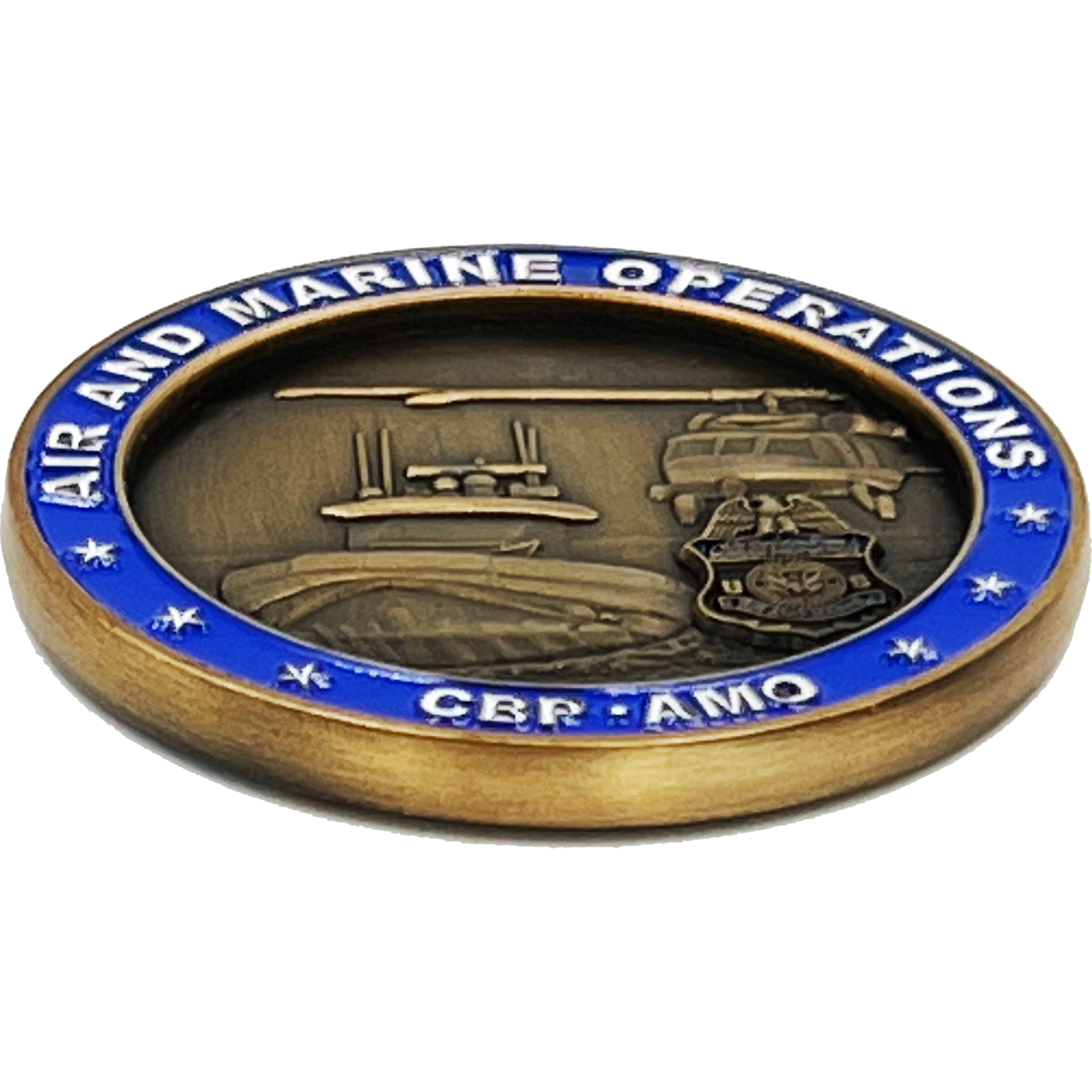 EL11-017 CBP Air and Marine Ops AMO Operations challenge coin Air Interdiction Agent Marine Agent