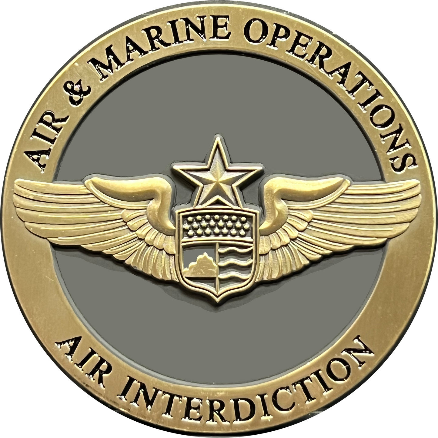 GL2-011 CBP Air and Marine Operations AMO Air Interdiction Agent AIA Homeland Wings Challenge Coin