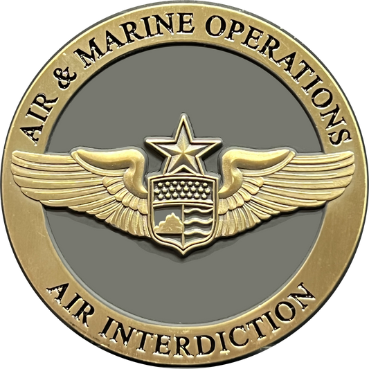 GL2-011 CBP Air and Marine Operations AMO Air Interdiction Agent AIA Homeland Wings Challenge Coin